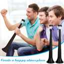 4 Pieces Stadium Horn for Adult, 21 Inch Collapsible Vuvuzela Trumpet for Sporting Events Football Carnival Party, Black