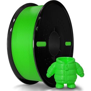 3D Printer Filament 1.75mm Green PLA+ Filament Accuracy +/- 0.02mm, 1kg Spool (2.2lbs), Tangle-Free, Clog-Free,High Compatibility Easy Printing,Fit Most FDM 3D Printer