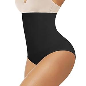 Werena Tummy Control Shapewear Underwear for Women High Waisted Body Shaper Panties Shaping Briefs(#03 Black(seamless),Large)