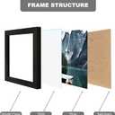 Hongkee 3.5x5 Picture Frame Set of 3 - Made of Real Glass and Black Wooden Frame, 3.5 by 5 small Photo for Wall or Tabletop Display
