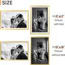 upsimples 12x18 Picture Frame, Display Pictures 11x17 with Mat or 12 x 18 Without, Wall Hanging Poster Frames, Gold, 1 Pack
