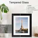 iRahmen 10x12 Picture Frame with HD Tempered Glass, Display Pictures 8x10 with Mat or 10 x 12 Without Mat, Wood Photo Frames for Tabletop and Wall Mount (Black, 1 Pack)