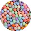 BONNY BOXX 100PCs 12MM Matte Mix Colors Acrylic Round Beads, Frosted Plastic Resin Bubblegum Balls Chunky Gumball Beads for Necklace and Bracelet Making, Crafting Supplies