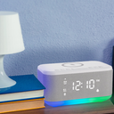 Bluetooth Alarm Clock Radio FM Charge Snooze Dim 12/24H,hui