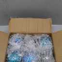 Kesywale 2.4 Inch Small Decorative Orbs Set of 6 Glass Mosaic Sphere Balls Centerpiece Glass Globe for Bowls, Vases and Dining Table Centerpieces Decor (A)