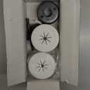 VCELINK in-Wall Cable Management Kit, 2.44" (62 mm) Mini Wall Cord Hider for TV/Coaxial/HDMI/Speaker Cords, Includes 2 Pass Throughs, Locking Brackets and Hole Saw Drill Attachment (Rubber-Small Size, White)