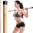 Slim Panda Yoga Stick, 5ft Natural Bamboo Stick with Rubber Ends, Exercise Stretching Stick for Yoga, Stretching, Balance and Correcting Posture, Rehabilitation Physical Therapy Aids (Yellow)