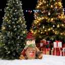 Christmas Gift Bags with Zipper 3PC Adorable Reusable Fabric Gift Bags for Christmas Party Favors Holiday Decor Candy Apples Storage Eco-Friendly Gift Packaging