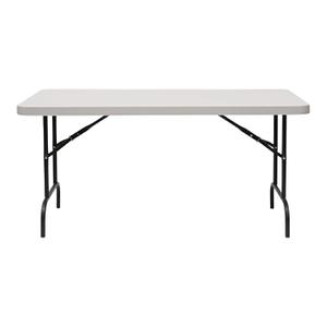 Iceberg IndestrucTable Commercial Folding Table  Heavy-Duty 60 Plastic Utility Table for Indoor/Outdoor Use, Platinum Granite Finish, 1000 lb Weight Capacity  Durable Event or Office Table (30" x 60")