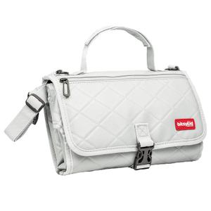 Bitsykid Premium Portable Diaper Changing Pad  Extra-Thick Cushioned Travel Mat with Wipes Pocket  Waterproof, Easy to Clean, Gift-Ready (Cloud Gray)