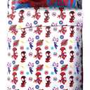 Jay Franco Marvel Spidey and His Amazing Friends 4 Piece Toddler Bed Set - Includes Comforter & Sheets, Super Soft Fade Resistant Microfiber, Machine Washable (Official Marvel Product)
