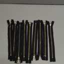 Leekayer 10 PCS 12 Inch (30cm) #5 Metal Zippers for Sewing Bags Crafts Antique Brass Plated Brass Zippers Ring Pull Bronze Zipper Bulk (#5 Anti-Brass)