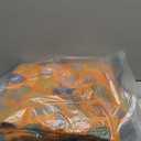 Ginkgo Leaf Cotton Quilt Blue Orange Reversible King Size Bedspread Coverlet for All Seasons Lightweight Muslin Quilt Throw Blanket for Bed, Couch (King)