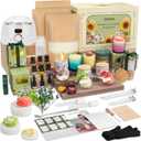 Candle Making Kit for Adults Beginners  1200g Soy Wax, Digital Wax Melting Pot, Floral Candle Molds, Gift Boxes, Premium Candle Making Supplies, Complete DIY Set, Home Decor Gifts (White Hot Plate)