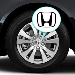 IPG Compatible with Accord Civic Element CRV CRZ JDM Center Cap Overlay Wheel Tire Decals Stickers (Logo: 2" / Center Cap:2.25") (2Units) Personalize Your Vehicle (Solid Black)