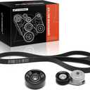 A-Premium Engine Serpentine Belt Drive Kit with Tensioner & Idler Compatible with Chevrolet, GMC, Isuzu, Oldsmobile & Workhorse Cars - C1500 2500 3500, Tahoe, Savana, Express & More, 4.3L 5.0L 5.7L