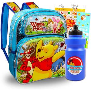 Winnie the Pooh Backpack Set for Kids - Bundle with 12" Dumbo Mini Backpack with Water Bottle, Stickers, More | Cute CartoonWinnie the Pooh Backpack for Toddler Boys, Girls Winnie the Pooh Backpack Set for Kids - Bundle with 12" Dumbo Mini Backpack with Water Bottle, Stickers, More | Cute CartoonWinnie the Pooh Backpack for Toddler Boys, Girls