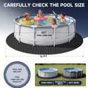 LXKCKJ 15FT Round Pool Pads for Above Ground Pool, Protects Pool Liner, Heavy Duty Puncture Resistant Fabric Pool Mats for Pool Bottom - Prevents Punctures - Weed Barrier - Extends Liner Life