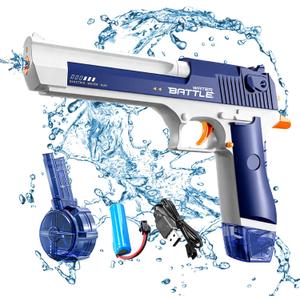 Electric Water Gun with Long Range,Automatic Squirt Gun for Kids and Adults, Long Distance Water Pistol for Pool Beach Outdoor Play (Blue2)