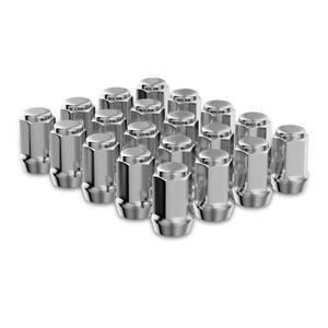 Richeer 20PCS 1.38 inch Chrome 1/2-20 Closed End Bulge Acorn Lug Nuts - Cone Seat - 19mm Hex One-Piece Wheel Lug Nut Aftermarket Tuner for Bronco Mustang Ranger YJ TJ KJ KK ZJ WJ WK XK MJ XJ