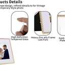 High-End Zinc Alloy 5x7'' Gold Photo Frames - Modern Rope Profile,Elegant Velvet Backing & Tempered Glass Front for Weddings & Home Decor,Classhy Metal Frame for Table Top and Wall Hanging