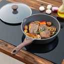 SENSARTE Nonstick Skillet, Deep Frying Pan 10inch, Saute Pan with Lid, Stay-cool Handle, Healthy Stone Cookware Cooking Pan, Induction Compatible (10-Inch/3.5QT)