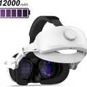 Paminara Meta Quest 3/Quest 3s Head Strap with 12000mAh Battery Pack - Extended 7-9 Hours Entertainment, Comfortable & Adjustable Battery Strap, Meta Quest Elite Strap, VR Headset/Headstrap for Oculus