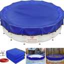 Winter Pool Cover 15 ft Round for Above Ground Pools, Extra Thick Durable Above Ground Swimming Pool Protection Cover, Encryption Grommets, Cold and UV Resistant with Premium Winch, Cable