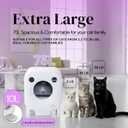 Automatic Litter Box 75L Extra Large Capacity for Multiple Cats - Self-Cleaning Litter Box with Camera, Intelligent Exhaust System, Safety Sensors and App Control for Your Smart Home