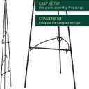 Arcadia Garden Products No Assembly Required 3 ft Folding Metal Obelisk Trellis for Climbing Plants Plastic-Coated Grow Support for Indoor Outdoor Flowers, Vegetables, Vines, Ivy