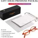 AIEYEZO Small Oval Blue Light Glasses for Women Fashion Retro TR90 Oval Frames Computer Screen Glasses (Orange Red)