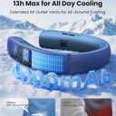 2 x Gaiatop Portable Neck Fan, 40 Stretch Neck Cooler with 360 Surrounding Cooling, 1-100 Speed Scroll Switch Hands Free Personal Fans H1 Turbo Mode for Outdoor Travel Office Gym Gifts for Dad Mom, Blue