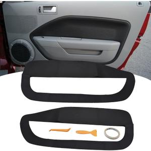 2Pcs Car door Insert Car Front Door Panel Insert Leather Cards Cover Replacement for Mu-stang 2005-2009