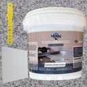 Epoxy Colored Sand Floor Paint, Epoxy Floor Paint High Gloss Marble Effect Coating for Indoor and Outdoor, Wear-resistant and non-slip Self-leveling Coating Light Gray 35OZ(1KG)