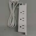 Surge Protector Power Strip - 9 Widely Spaced Multi Outlets, Wall Mount, 3 Side Outlet Extender with Extension Cord, Flat Plug, Overload Protection, Home Office Dorm Room Essentials (5FT, White)