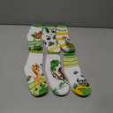 Queenshin Boys Girls Socks Animal Rainbow Airplanes Space Jellyfish Funny Pattern Crew Ankle 6 Pairs 5-8 yrs old