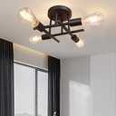 Modern Ceiling Light Fixture, Sputnik Chandelier, Mid Century Vintage Industrial Pendant Lighting for Living Room Bedroom Kitchen Dining Room Farmhouse (8022-4B)