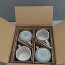 Coffee Mugs 4-Piece Set of Pastel green Ceramic Coffee Mugs with Glossy Finish, 12oz Modern Cups - Comfortable Handle, Dishwasher & Microwave Safe for Home, Office, Cafe