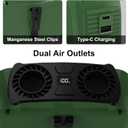 Portable Waist Fan, 32H USB Rechargeable Clip the Waist for Working, 15000mAh Personal Fan with 5 Speeds & Flashlight Neck Hanging Hands-Free for Outdoor Travel