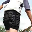 Soared 3D Protection Hip Butt EVA Paded Short Pants Protective Gear Guard Impact Pad Ski Ice Skating Snowboard Black, M