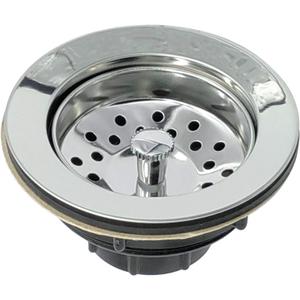 Basket Strainer 4 Inch Kitchen Sink Steel Drain with ABS Base and Removable Strainer Assembly, for American Standard Kitchen Sink with 3-1/2 Inch Drain Hole