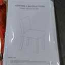 Ball & Cast Upholstered Dining-Room Chairs Set of 4, Kitchen Island Chair with Linen Padded Seat & Silver Wood Legs, 4pcs Modern Armless Side-Chair for Dining, Gray, 16.5"x21.5"x35"H