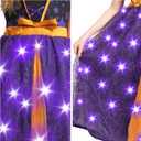Spooktacular Creations Light Up Witch Costume for Toddler Girls, Fairy Tale Witch Outfit for Kids Halloween Dress Up Parties (Purple)