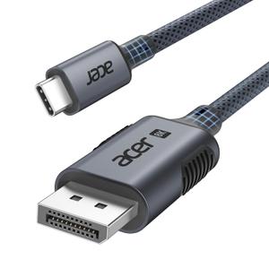 Acer USB C to Display Port 1.4 Cable 6.6FT (8K@60Hz 4K@240Hz), Unidirectional Type-C to DP Cord Support 32.4Gbps/G-Sync/HDR10, Thunderbolt 5/4/3 Compatible with MacBook Pro/Air, XPS, Surface, iPhone17