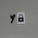 Fingerprint Padlock, Pothunder Smart Padlock, Locker Lock, Fingerprint Lock with APP Unlock, USB Rechargeable, Suitable for Gym Locker, Door(Black)