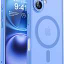 CANSHN Magnetic for iPhone 16 Case, Upgraded [Full Camera Protection] [Compatible with Magsafe] [Translucent Matte] Shockproof Protective Phone Case for iPhone 16 - Ultramarine
