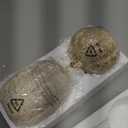 DN DECONATION Fall Pumpkin Decorations Table Centerpieces, 2Pcs White & Gold Artificial Pumpkins Figurines for Autumn Thanksgiving Harvest Indoor Home Decor (Resin with Rope-Wrapped Texture)