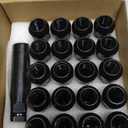 Gasupply 1/2 20 Lug Nuts Black Spline, 1/2-20 Closed End Acorn Tuner Lug Nuts 2 Inch (50mm) Tall Conical Seat 60 Degree for Aftermarket Wheels, 20 Pack+ 1 Lug Nut Lock Key Socket