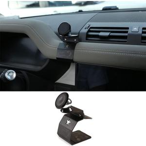 Alumium Alloy/ABS Car Interior Center Console Dashboard Main Co-Pilot Air Vent Mobile Phone Holder for Land Rover Defender 110 2020 2021 2022 2023 2024 2025 2026 Car Accessories (Style 3)