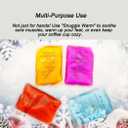 Large Reusable Heat Packs, Snap Click Hand Warmers, Long Lasting Warmth Pouch (13.59.5cm, 4 Pack)